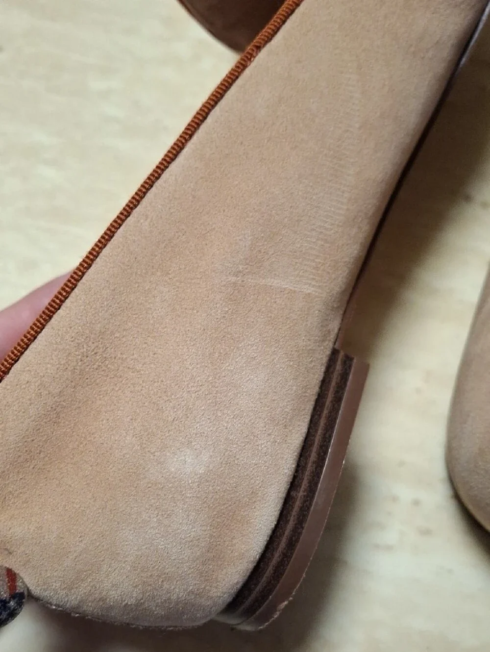 Birdies Beige Suede Tassel Loafers